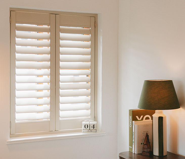 Close up bedroom shutters