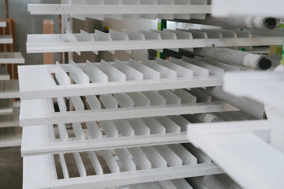 shutters on rack